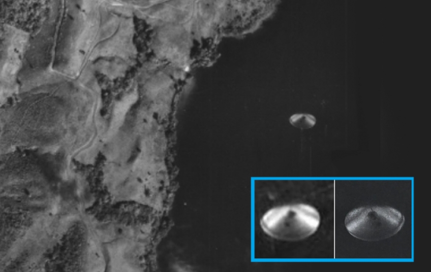 imagem ampliada de um ufo visto por cima