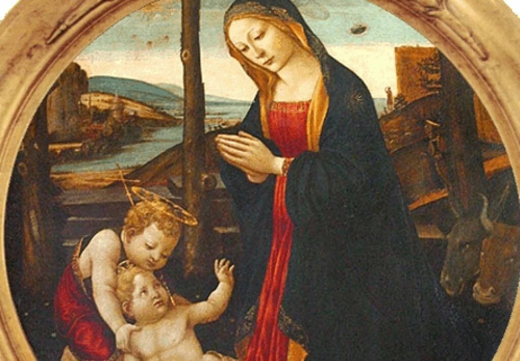 quadro "A Madona com São Giovannino"
